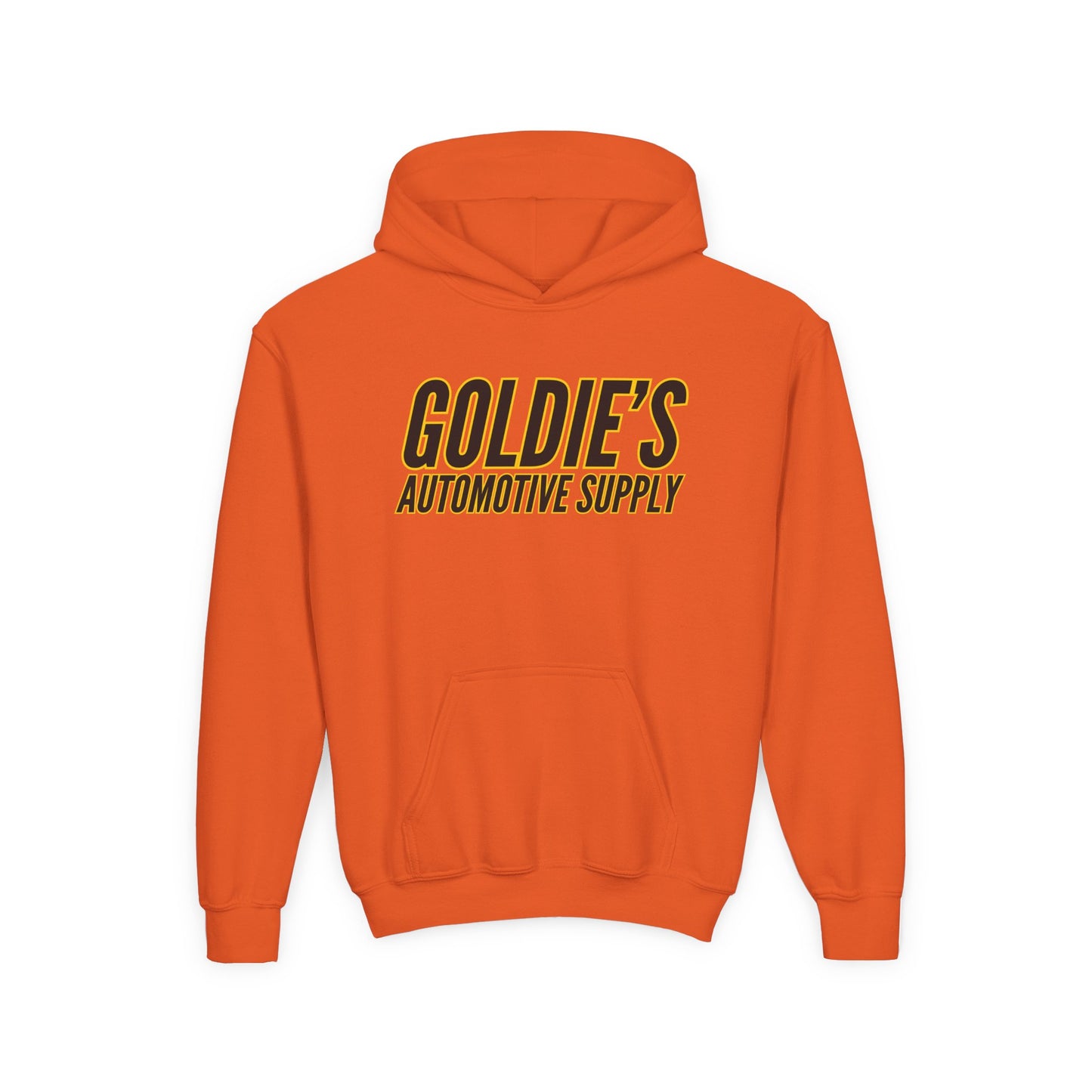 Inverted Original Logo - Youth Heavy Blend Hooded Sweatshirt - Goldie's Automotive Supply