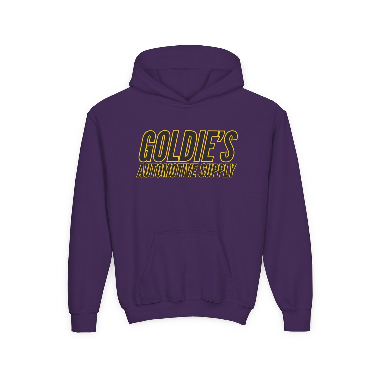 Inverted Original Logo - Youth Heavy Blend Hooded Sweatshirt - Goldie's Automotive Supply