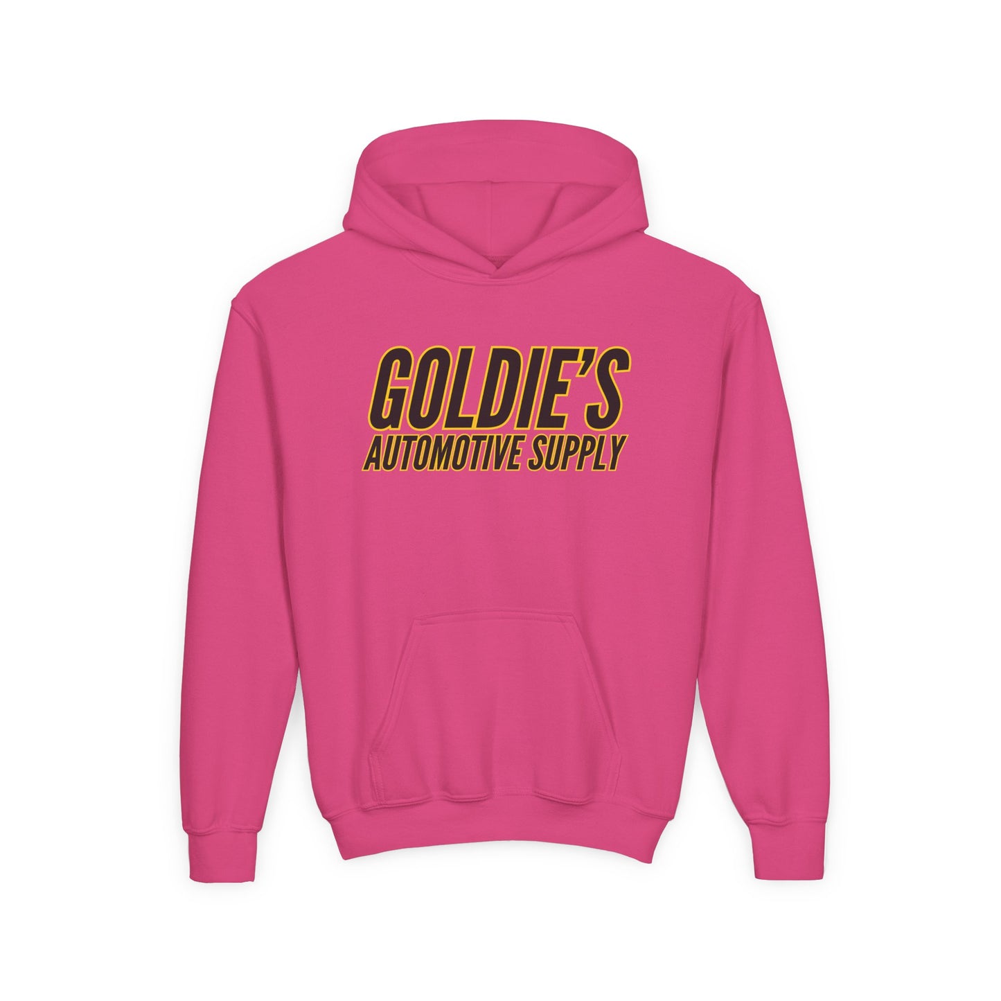 Inverted Original Logo - Youth Heavy Blend Hooded Sweatshirt - Goldie's Automotive Supply