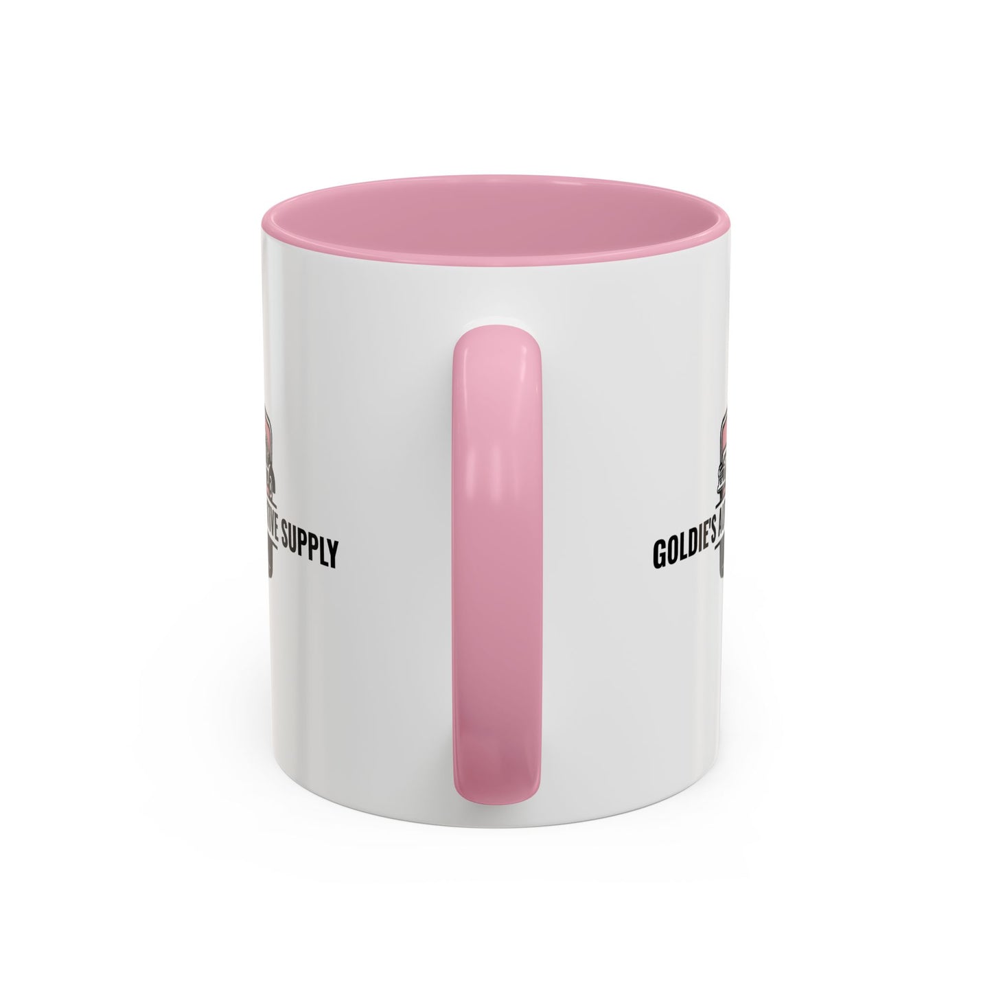 11 Oz Mug - Pink Color Matched Vintage Logo - Goldie's Automotive Supply