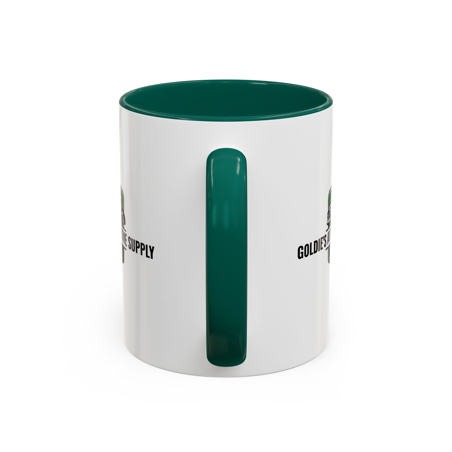 11 Oz Mug - Green Color Matched Vintage Logo - Goldie's Automotive Supply