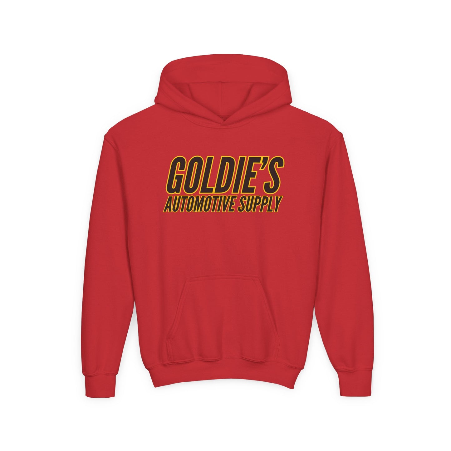 Inverted Original Logo - Youth Heavy Blend Hooded Sweatshirt - Goldie's Automotive Supply