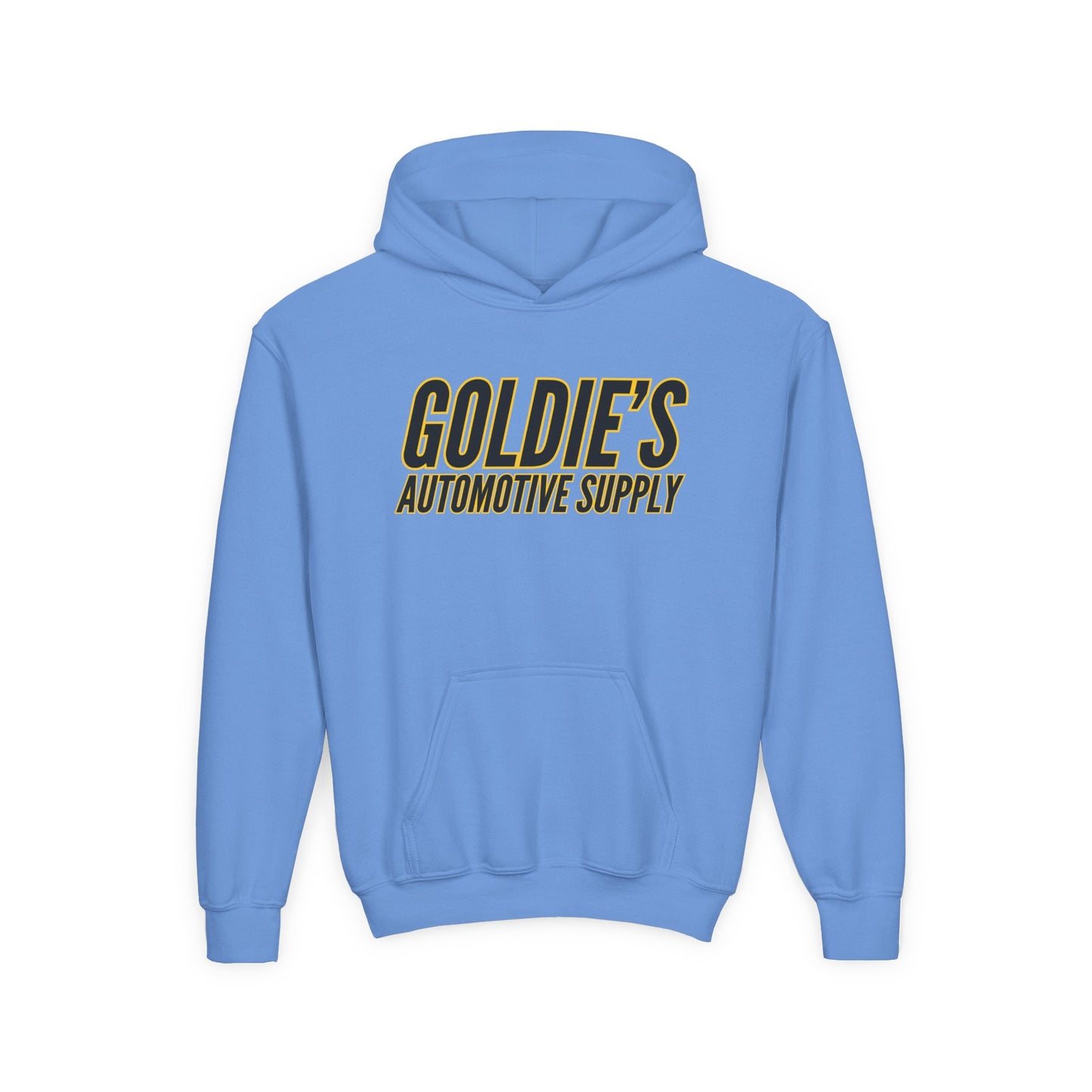 Inverted Original Logo - Youth Heavy Blend Hooded Sweatshirt - Goldie's Automotive Supply