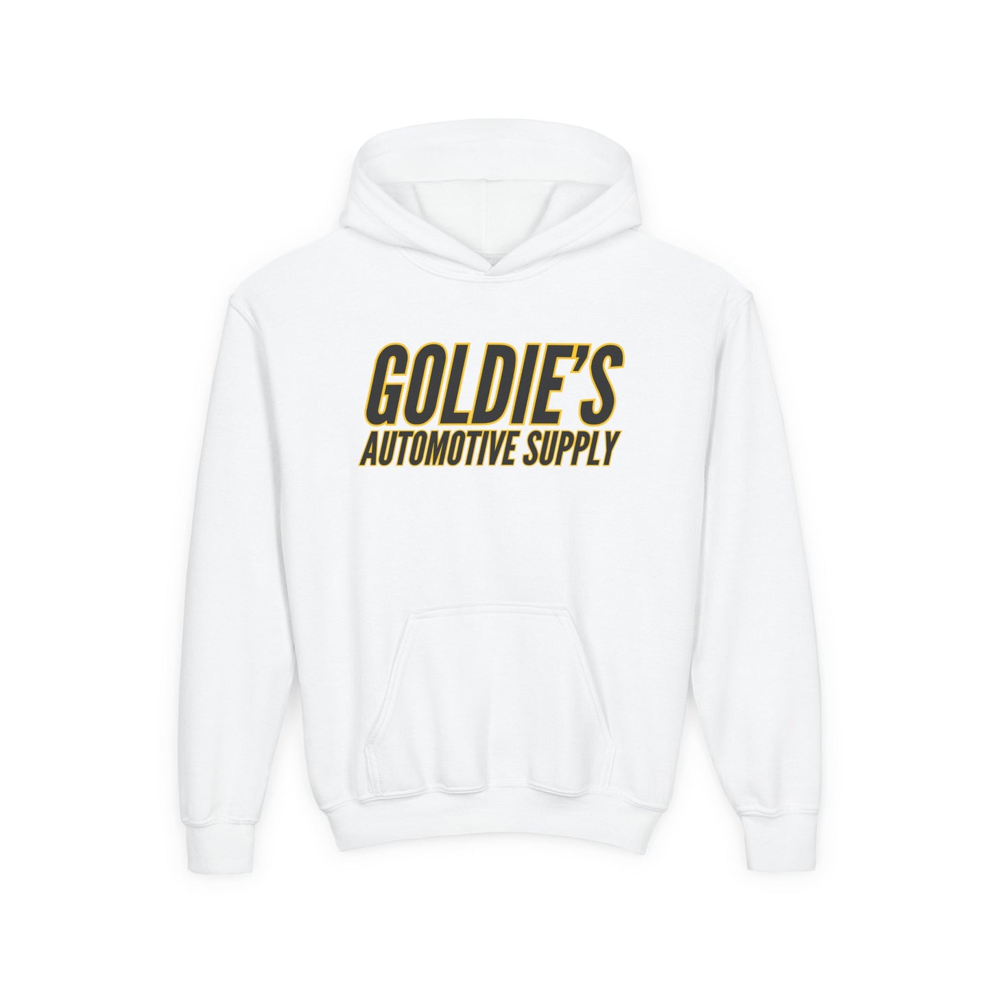 Inverted Original Logo - Youth Heavy Blend Hooded Sweatshirt - Goldie's Automotive Supply