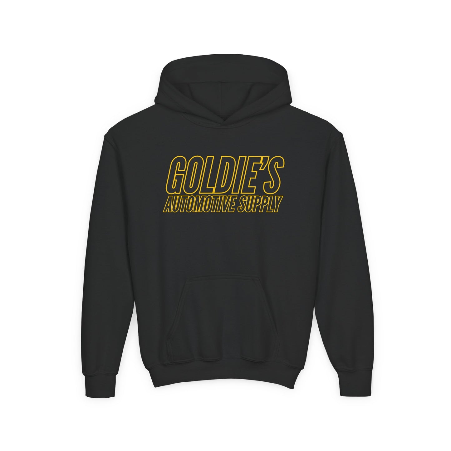 Inverted Original Logo - Youth Heavy Blend Hooded Sweatshirt - Goldie's Automotive Supply