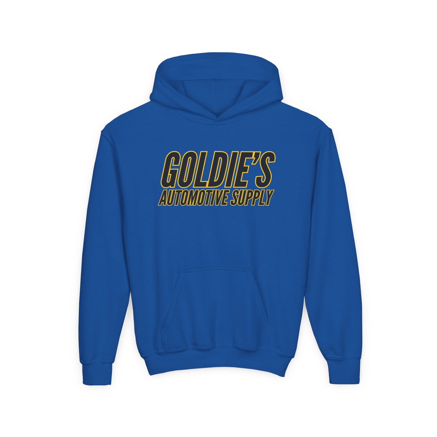 Inverted Original Logo - Youth Heavy Blend Hooded Sweatshirt - Goldie's Automotive Supply
