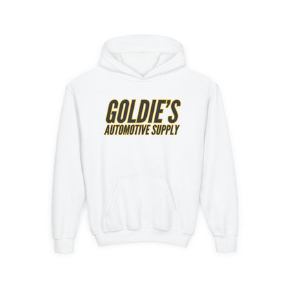 Inverted Original Logo - Youth Heavy Blend Hooded Sweatshirt - Goldie's Automotive Supply