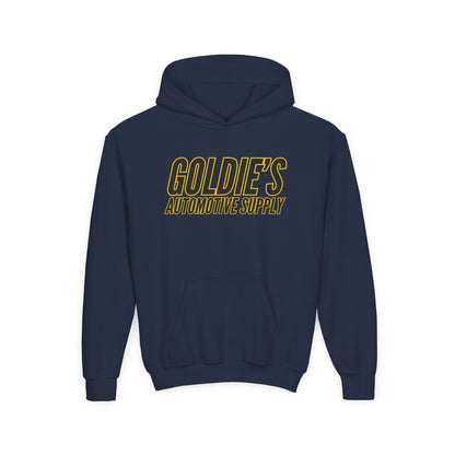 Inverted Original Logo - Youth Heavy Blend Hooded Sweatshirt - Goldie's Automotive Supply