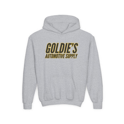 Inverted Original Logo - Youth Heavy Blend Hooded Sweatshirt - Goldie's Automotive Supply