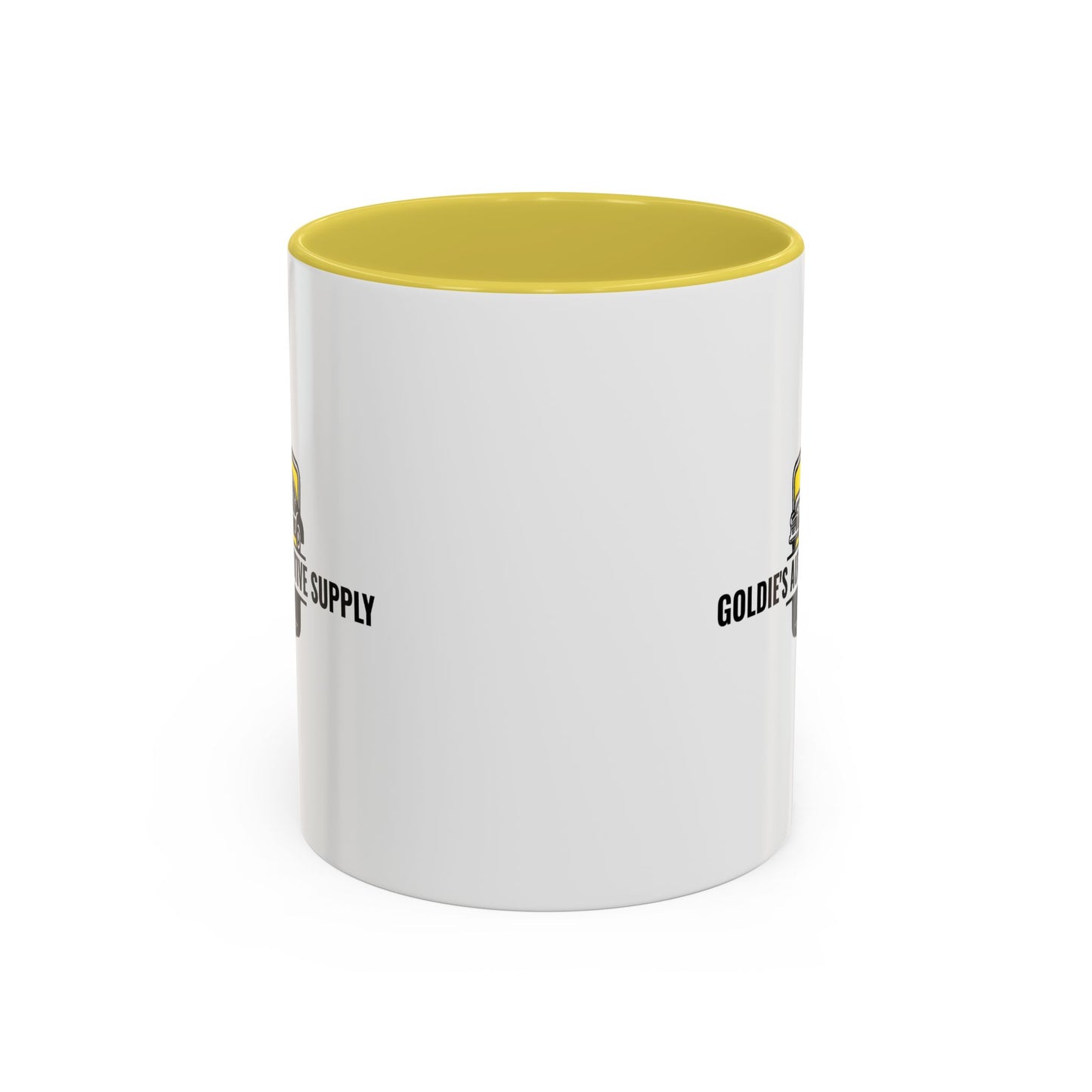 11 Oz Mug - Yellow Color Matched Vintage Logo - Goldie's Automotive Supply