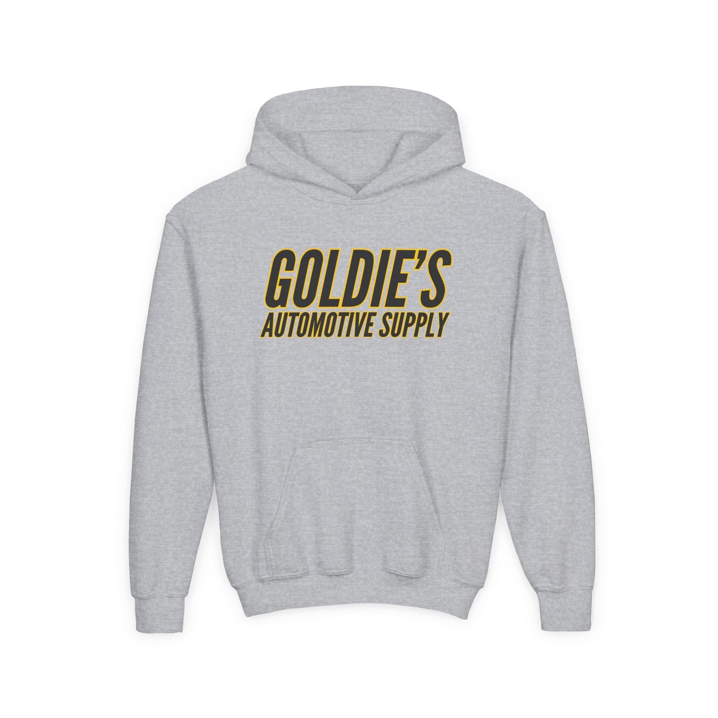Inverted Original Logo - Youth Heavy Blend Hooded Sweatshirt - Goldie's Automotive Supply