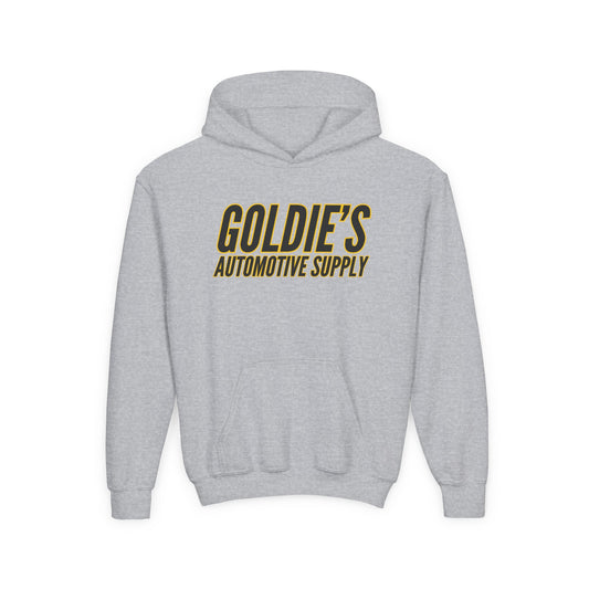 Inverted Original Logo - Youth Heavy Blend Hooded Sweatshirt - Goldie's Automotive Supply
