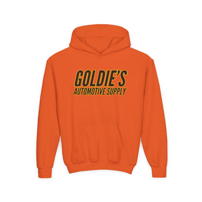 Inverted Original Logo - Youth Heavy Blend Hooded Sweatshirt - Goldie's Automotive Supply