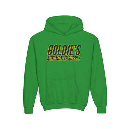Inverted Original Logo - Youth Heavy Blend Hooded Sweatshirt - Goldie's Automotive Supply