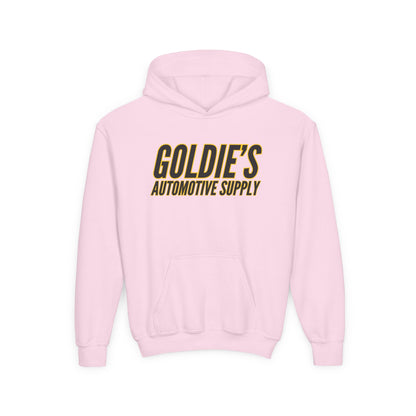 Inverted Original Logo - Youth Heavy Blend Hooded Sweatshirt - Goldie's Automotive Supply