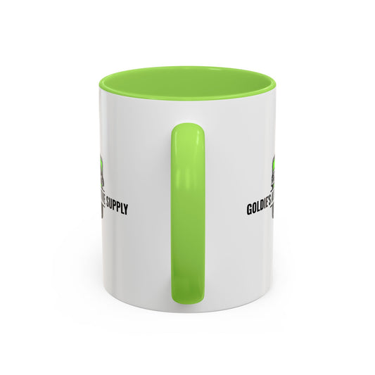 11 Oz Mug - Lime Green Color Matched Vintage Logo - Goldie's Automotive Supply