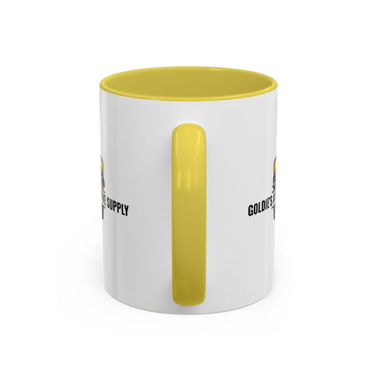 11 Oz Mug - Yellow Color Matched Vintage Logo - Goldie's Automotive Supply