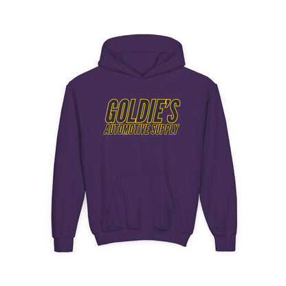 Inverted Original Logo - Youth Heavy Blend Hooded Sweatshirt - Goldie's Automotive Supply