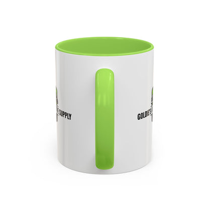11 Oz Mug - Lime Green Color Matched Vintage Logo - Goldie's Automotive Supply
