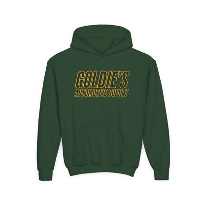 Inverted Original Logo - Youth Heavy Blend Hooded Sweatshirt - Goldie's Automotive Supply