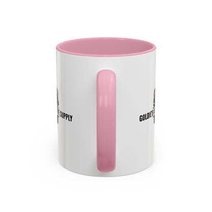11 Oz Mug - Pink Color Matched Vintage Logo - Goldie's Automotive Supply