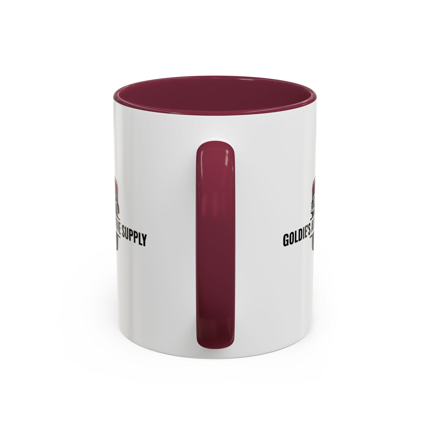 11 Oz Mug - Maroon Color Matched Vintage Logo - Goldie's Automotive Supply