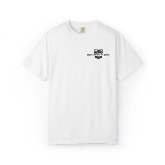 Black & White Vintage Logo T-Shirt - Goldie's Automotive Supply