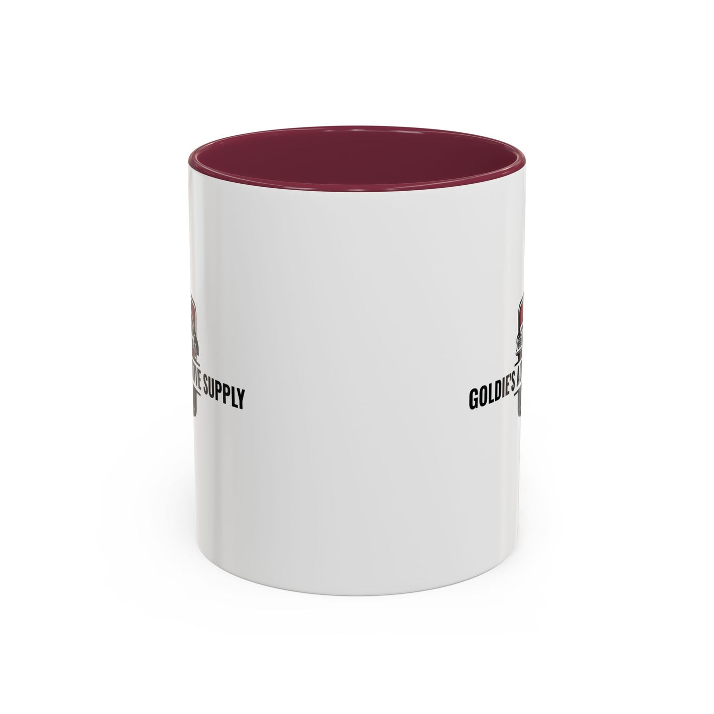 11 Oz Mug - Maroon Color Matched Vintage Logo - Goldie's Automotive Supply