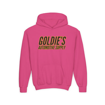 Inverted Original Logo - Youth Heavy Blend Hooded Sweatshirt - Goldie's Automotive Supply