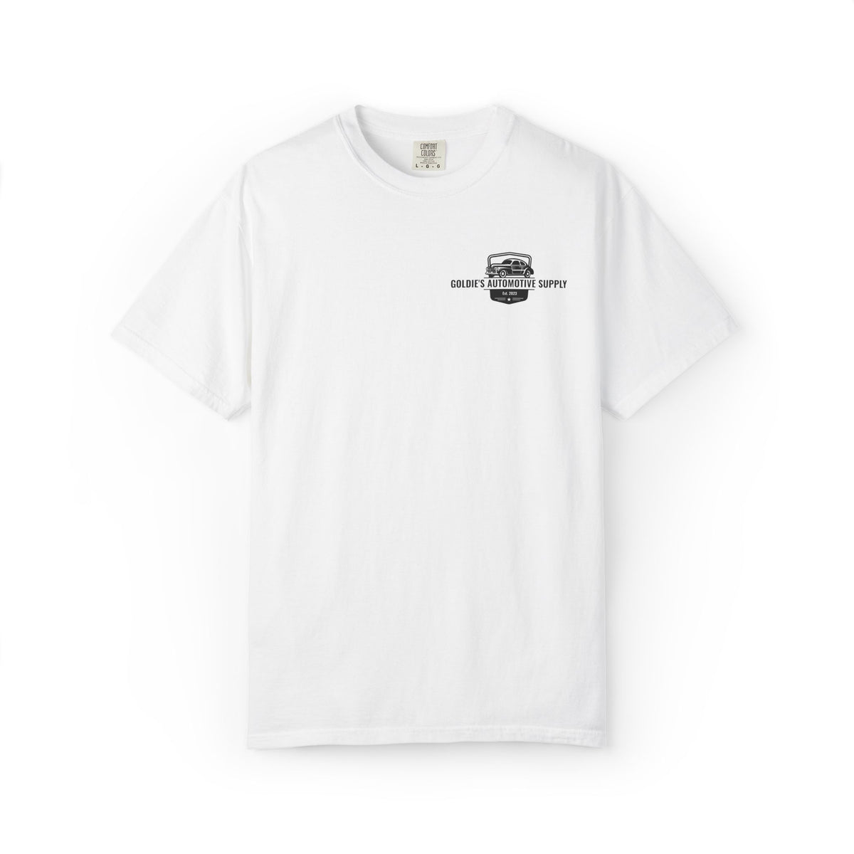 Black & White Vintage Logo T-Shirt - Goldie's Automotive Supply