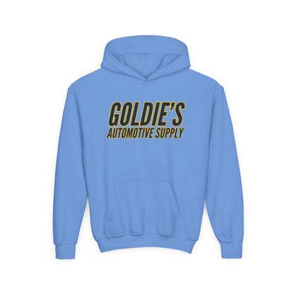 Inverted Original Logo - Youth Heavy Blend Hooded Sweatshirt - Goldie's Automotive Supply