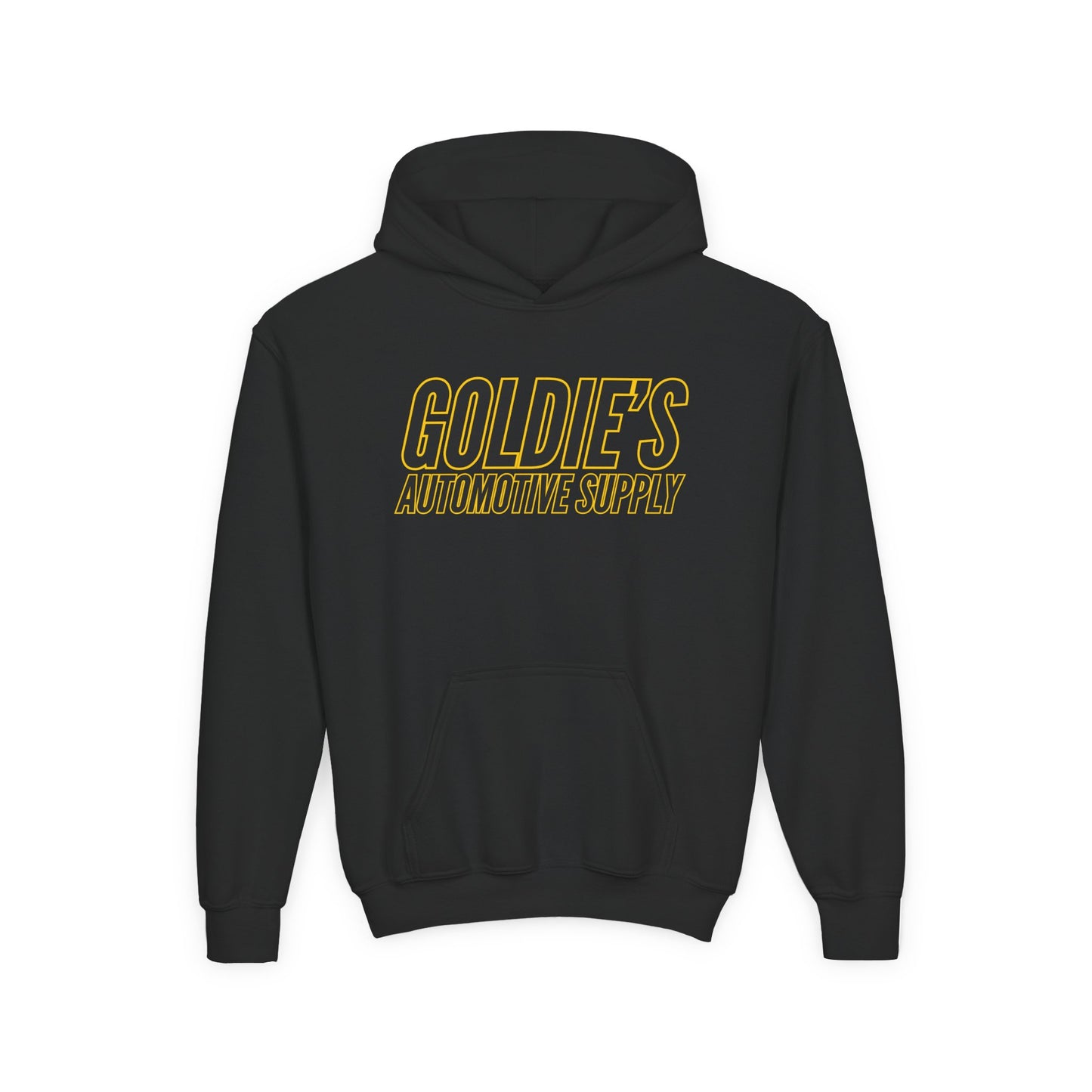 Inverted Original Logo - Youth Heavy Blend Hooded Sweatshirt - Goldie's Automotive Supply