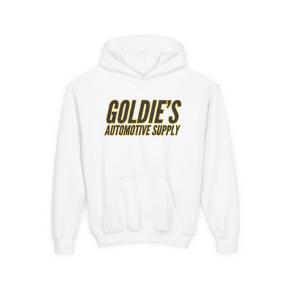 Inverted Original Logo - Youth Heavy Blend Hooded Sweatshirt - Goldie's Automotive Supply