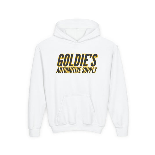 Inverted Original Logo - Youth Heavy Blend Hooded Sweatshirt - Goldie's Automotive Supply
