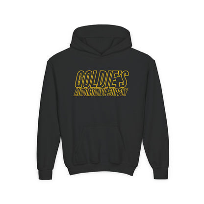Inverted Original Logo - Youth Heavy Blend Hooded Sweatshirt - Goldie's Automotive Supply