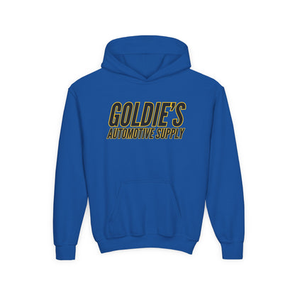 Inverted Original Logo - Youth Heavy Blend Hooded Sweatshirt - Goldie's Automotive Supply