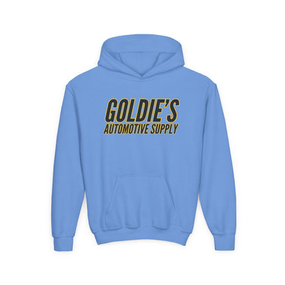 Inverted Original Logo - Youth Heavy Blend Hooded Sweatshirt - Goldie's Automotive Supply