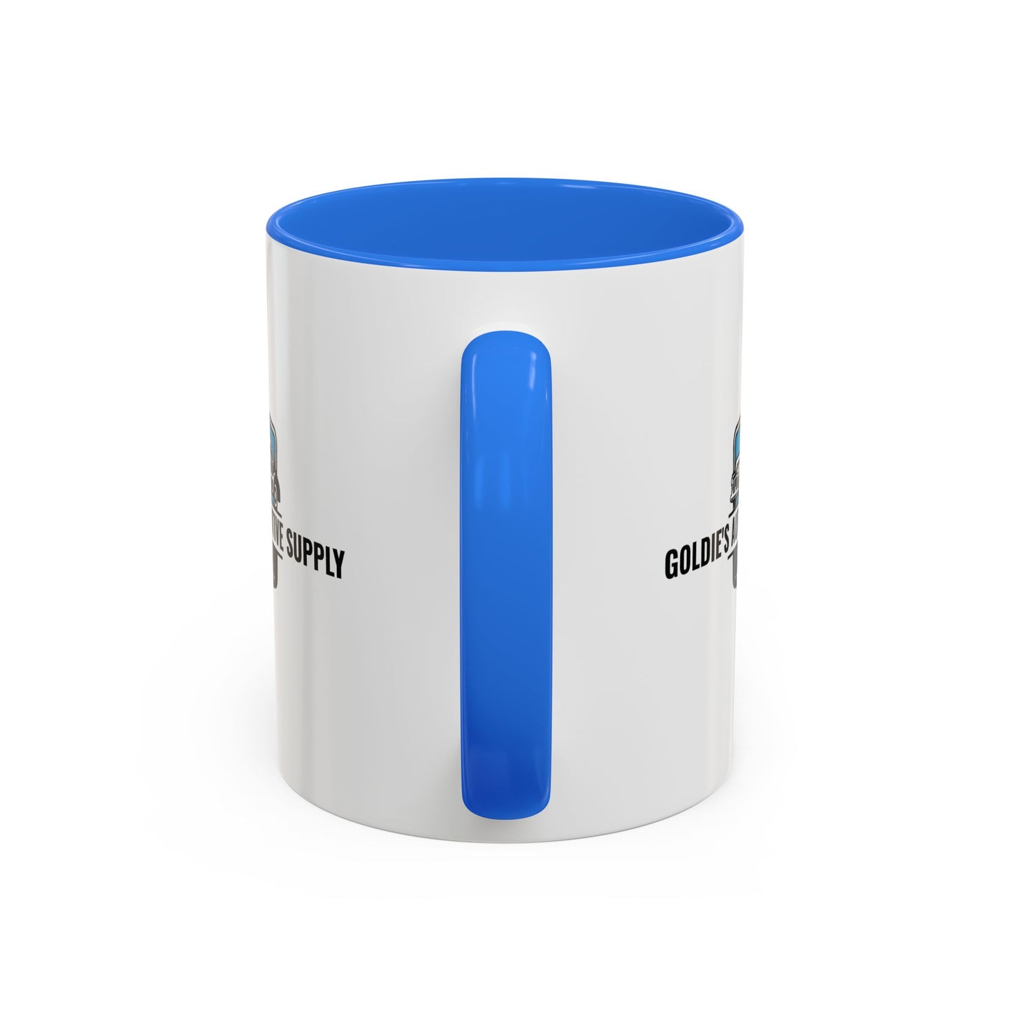 11 Oz Mug - Cambridge Blue Color Matched Vintage Logo - Goldie's Automotive Supply