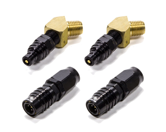 Trans Line Fitting Kit 1/4 NPT Black - 200T4J - jiffytite
